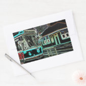 CLRV Neon à stn Set 4 Stickers Rectangle (Enveloppe)