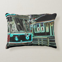 CLRV Neon at stn Cotton Accent Pillow Accent Kussen