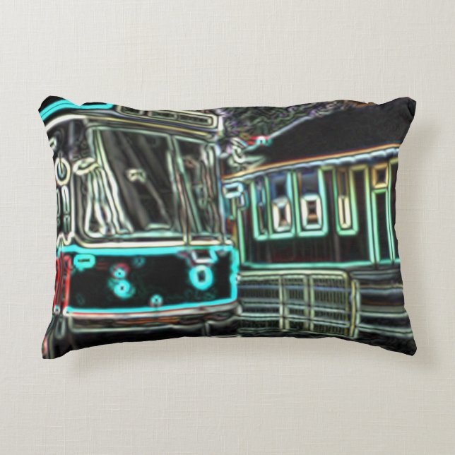 CLRV Neon at stn Cotton Accent Pillow Kussen (Voorkant)