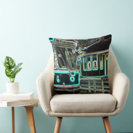 CLRV Neon bij stn 51cmx51cm Polyester Sierkussen