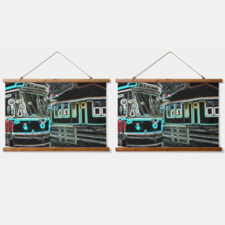 CLRV Neon bij stn 91x66cm 2set Houten Wandtapijt Hangend Wandkleed