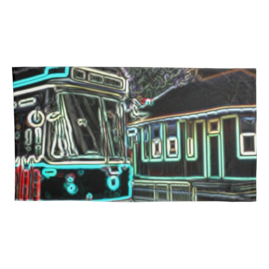 CLRV Neon bij stn King Size Dual Kussenslopen (Achterkant-Rechts)