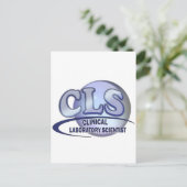 CLS FunBlue LOGO - KLINISCHE LABORATORIUMWETENSCHA Briefkaart (Staand voorkant)
