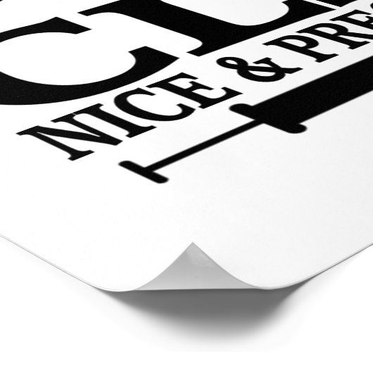 CLS SLOGAN NICE EN PRECIES KLINISCH LAB WETENSCHAP POSTER (Hoek)