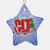 CLT CHRISTMAS klinisch laboratoriumtechnicus Keramisch Ornament (Links)