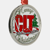 CLT CHRISTMAS klinisch laboratoriumtechnicus Metalen Ornament (Rechts)