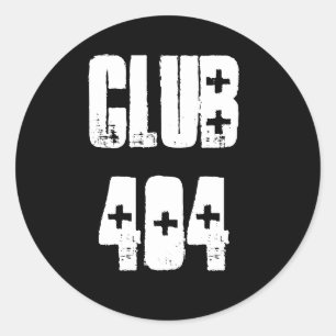 ‘Club 404’ Sticker met Shotgun Ambulance Font