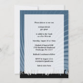 Club Bar Mitzvah Navy Blue Invitation Judah No Par (Dos)