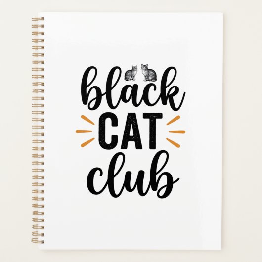 Club Chat Noir Design Vector Amateur de Chat Vinta (Devant)