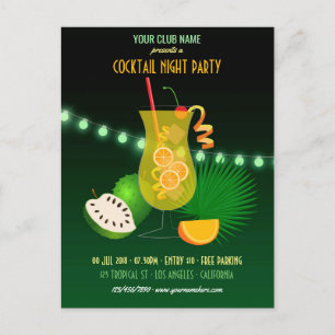 Club/Corporate Cocktail Night Party Invitation Briefkaart