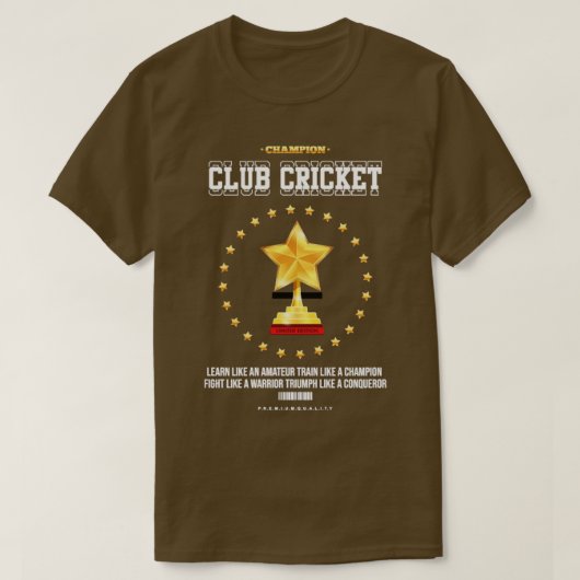 Club cricket1 t-shirt (Design voorkant)