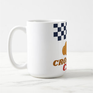 Club Croissant Tasse Mignonne à motifs Vichy Rétro