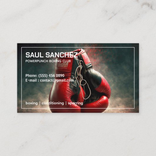 Club de boxe Carte de visite espagnol bilingue (Devant)