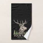 Club de chasse personnalisé Hunter Deer Elk Antler (Serviette à main)