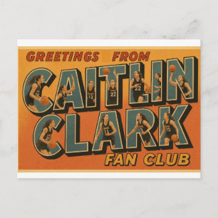 Club de fans de Citlin Clark Carte postale de styl
