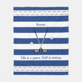 Club de golf blanc de la Marine couverture polaire (Devant)