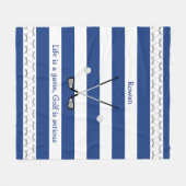 Club de golf blanc de la Marine couverture polaire (Devant (Horizontal))