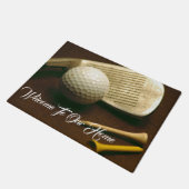 Club de golf, boule de golf, et tapis de porte de (Incliné)
