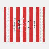 Club de golf couverture en toison rayée rouge pers (Devant (Horizontal))