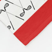 Club de golf couverture en toison rayée rouge pers (Coin)