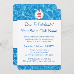 Club de natation Blue Pool Water Awards Invitation