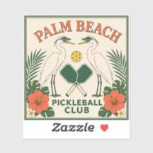 Club de Pickleball Vintage Palm Beach Autocollant