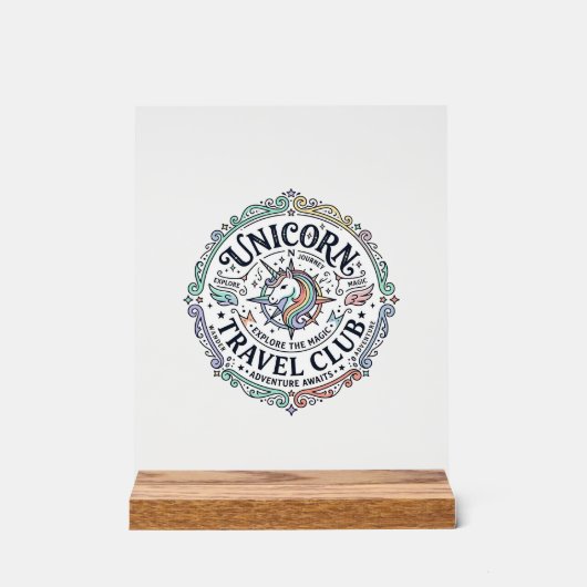 Club de voyage licorne Conception originale Zazzle (Recto)