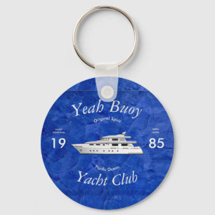 Club de Yacht Ouais Bouée Porte-clés Bleu Nautique