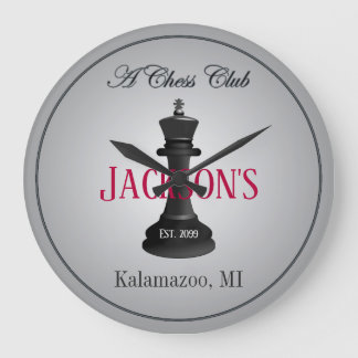 Club d'échecs classique avec horloge murale King D