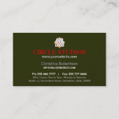 Club des Cercles rouges vibreux Cartes de visite (Dos)