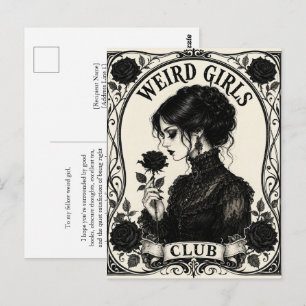 Club des Filles Bizarres Carte Postale Art Nouveau