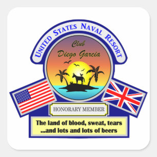 Club Diego Garcia Vierkante Sticker