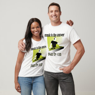 Club-dj - Music Is the Answer Party op - T-shirt
