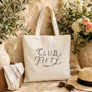 Club Fifty Persoonlijke Verjaardag Tote Tas
