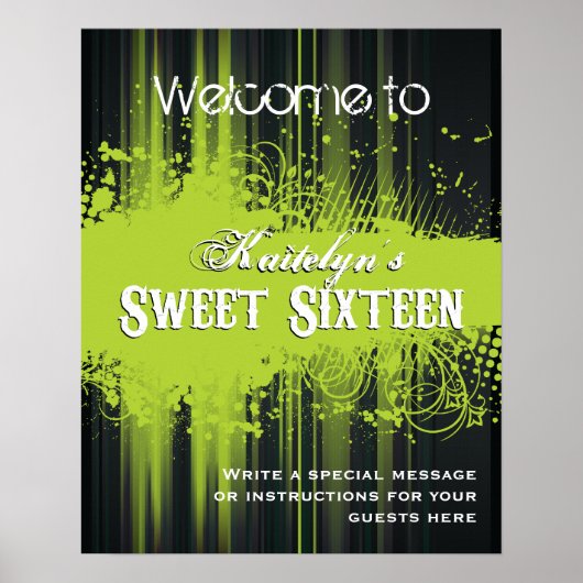 Club Flyer Look Sweet 16 Welcome Poster (Devant)