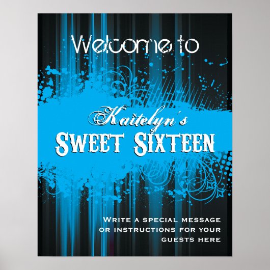 Club Flyer Look Sweet 16 Welcome Poster (Devant)