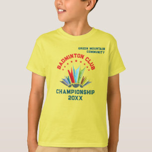 Club League Organisatie Teamnaam Badminton T-shirt