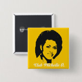 Club Michelle O. Button, maïsgeel Vierkante Button 5,1 Cm (Voorkant /achterkant)