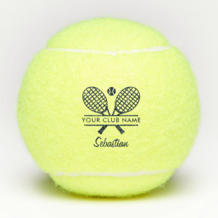 Club Naam Tennisser Swag Script Gepersonaliseerd Tennisballen