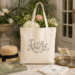 Club Ninety Vintage 90e Verjaardag Tote Bag