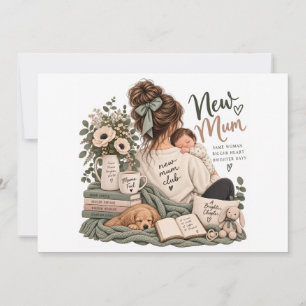 Club Nouvelle Maman Invitation Baby Shower Cosy