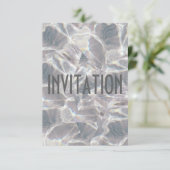 Club Party Diamond Gray Invitation Vip Kaart (Staand voorkant)