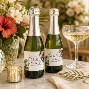 Club Seventy Conservatory Soirée Fleslabels Sparkling Wijnetiket