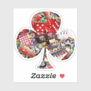 Club Spelen Kaart Vorm - Gamblers Delight Sticker