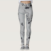 Club Straight Flush, Dames Poker Cartes Leggings (Devant)