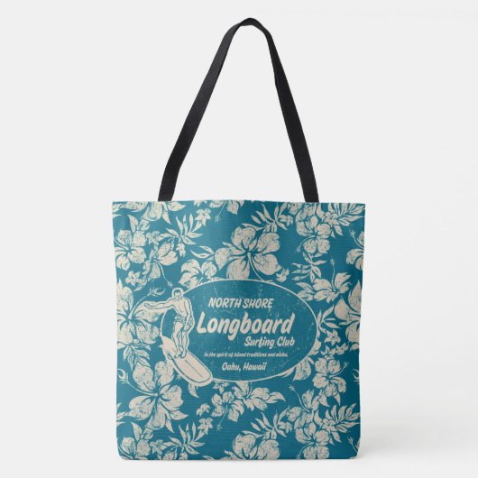 Club Surf Longboard Logo et Hibiscus Beach Sac (Devant)
