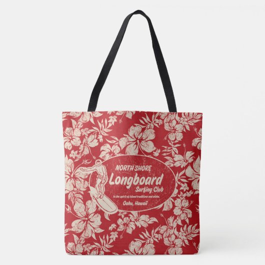 Club Surf Longboard Logo et Hibiscus Beach Sac (Devant)