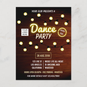 Club Zomer Muziek Festival Dansfeest Briefkaart