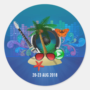 Club Zomer Muziekfestival Ronde Sticker