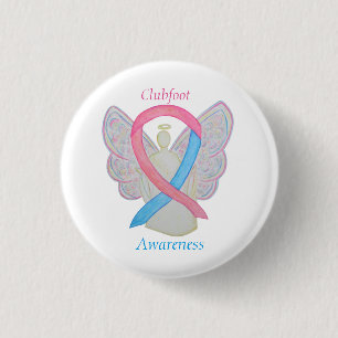 Clubfoot Awareness Angel Ribbon Custom Pin Buttonn Ronde Button 3,2 Cm